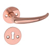 'Pluto' - Brass Door Handle Set with Rosettes and Keyholes