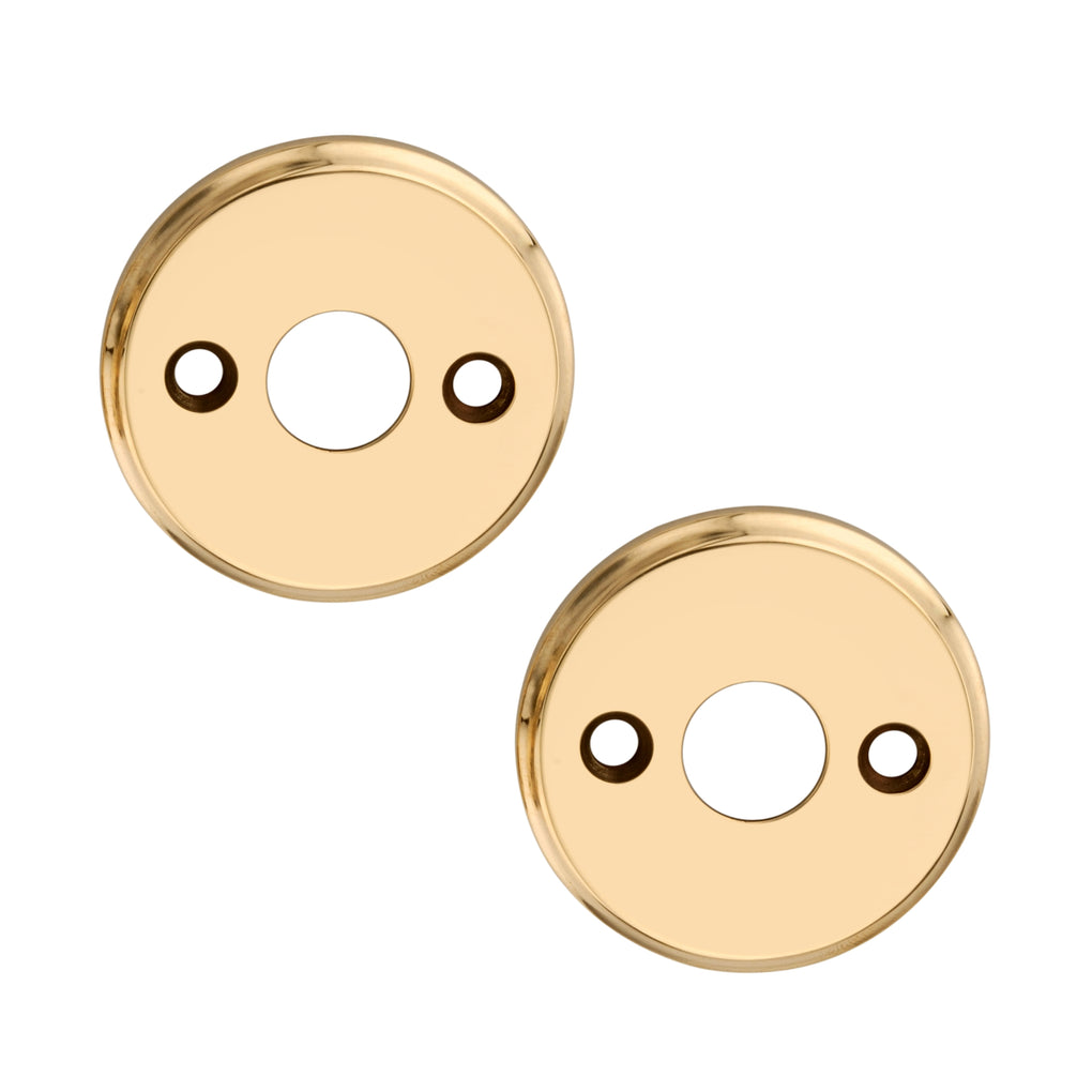 'Kepler II' - Brass Door Handle Set with Rosettes and Keyholes