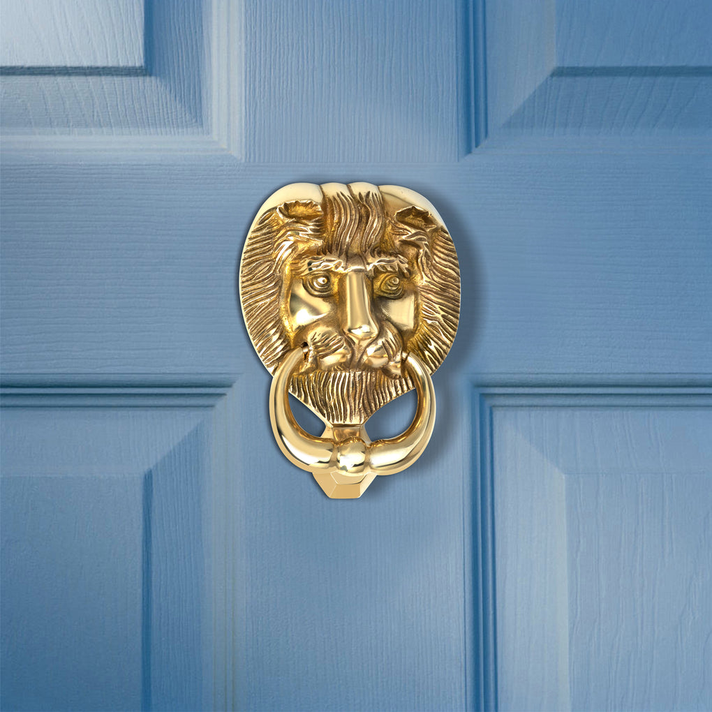 'Leo (II)' - Brass Door Knocker