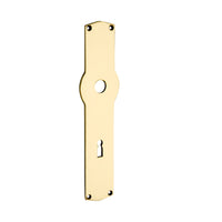 Brass Door Backplate with Keyhole