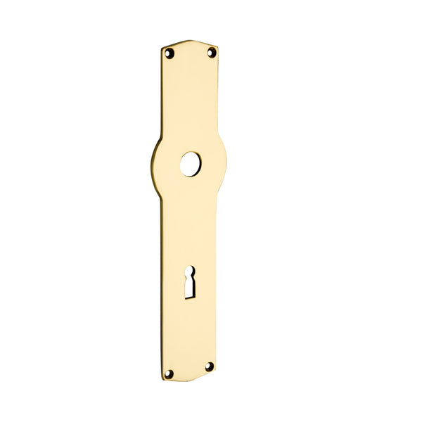 Brass Door Backplate with Keyhole