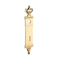 Brass Door Backplate with Keyhole