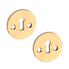 'Spitzer' - Brass Door Handle Set with Rosettes and Keyholes