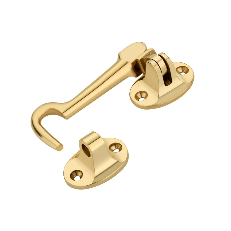 Brass Cabin Hook with Eyelet