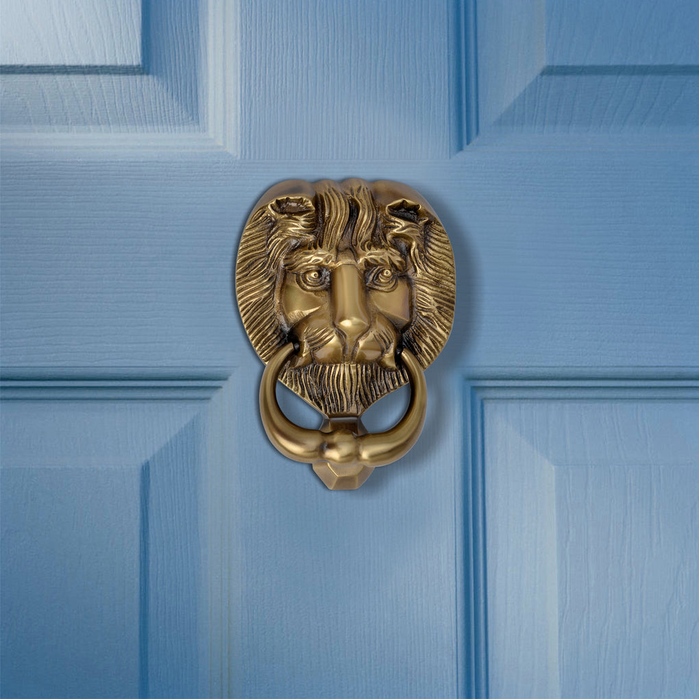 'Leo (II)' - Brass Door Knocker